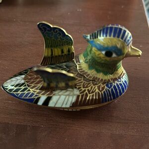 Beautiful jeweled bird Trinket Box.